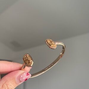 Kendra Scott Elton Rose Gold Cuff Bracelet in Rose Gold Drusy